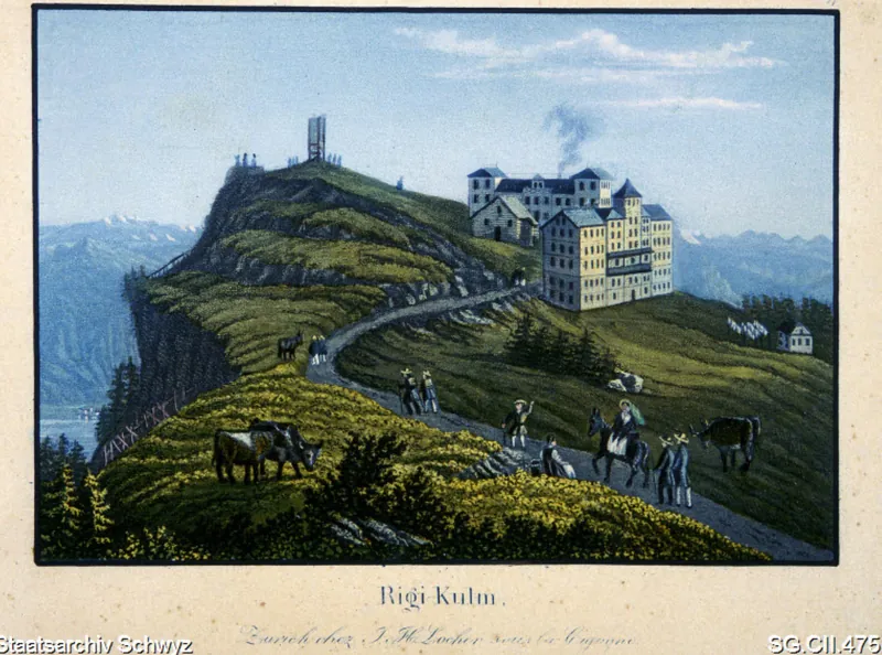 Hotel Rigi-Kulm mit Aussichtsturm (1856 - 1875)