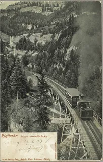 Rigi Railway, Schnurrtobel Bridge[?] (vor 26.09.1903)