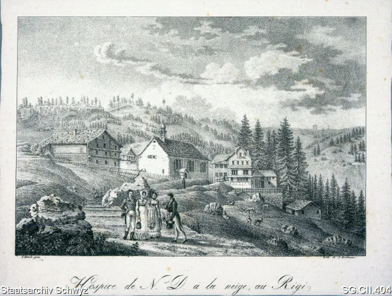 Kapelle Maria zum Schnee und Umgebung Rigi Klösterli (ca. 1830)
