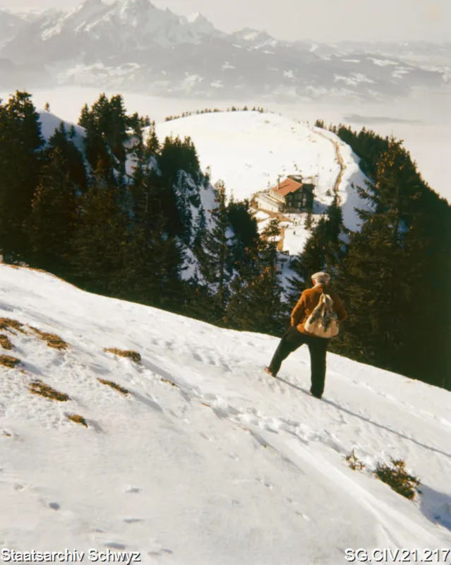 Winterlandschaft auf der Rigi (zwischen 1950 und 1980)