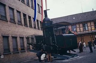 Vitznau, valley station, Vitznau-Rigi-Bahn (VRB) steam locomotive H 1/2 7 (unbekannt)