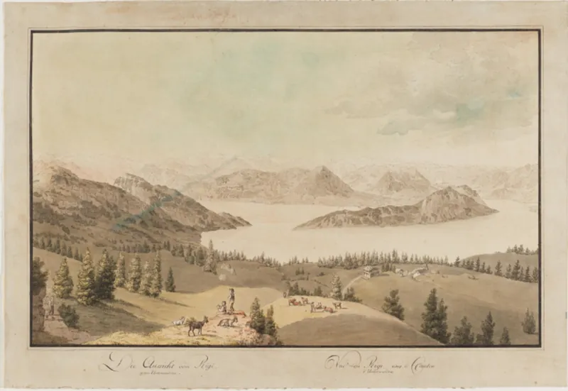 Die Aussicht vom Rigi , gegen Unterwalden = Vue du Rigi , vers le Canton d'Unterwald (approx. 1807)