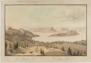 Die Aussicht vom Rigi , gegen Unterwalden = Vue du Rigi , vers le Canton d'Unterwald (approx. 1807)