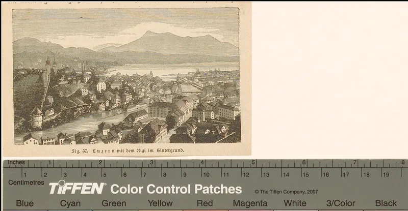 Luzern mit dem Rigi im Hintergrund (1868)