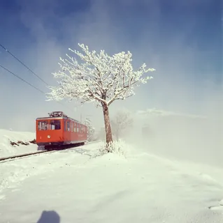 Rigi, Viznau Rigi Railway (VRB) in Winter (1975)