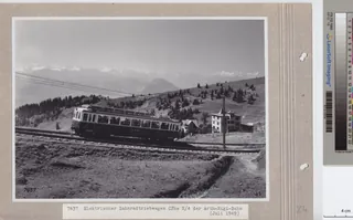 Elektrischer Zahnradtriebwagen CFhe 2/4 der Arth- Rigi -Bahn (ca. 1949)