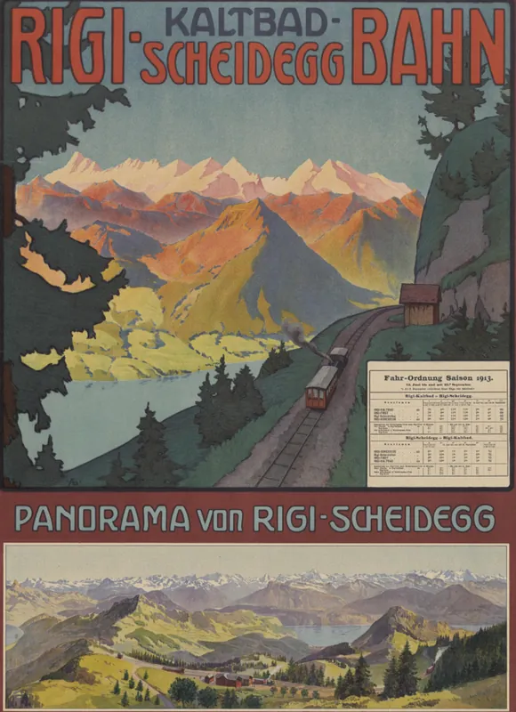 Rigi -Kaltbad-Scheidegg-Bahn Panorama von Rigi -Scheidegg (1913)