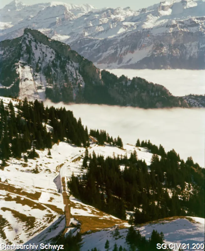 Winterlandschaft auf der Rigi (zwischen 1950 und 1980)