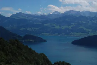 View from the cablecar Rigi Kaltbad-Weggis