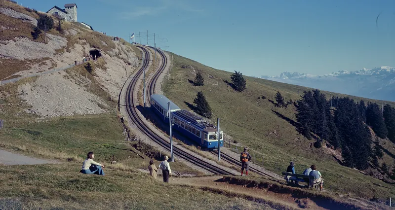 ARB train between Rigi-Staffel and Rigi-Kulm (1975)