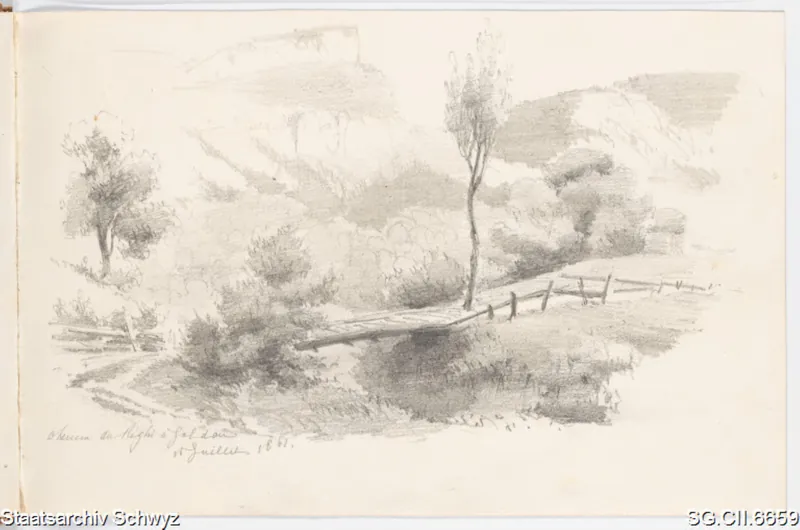 Landschaftliche Umgebung auf der Rigi (18.07.1861)