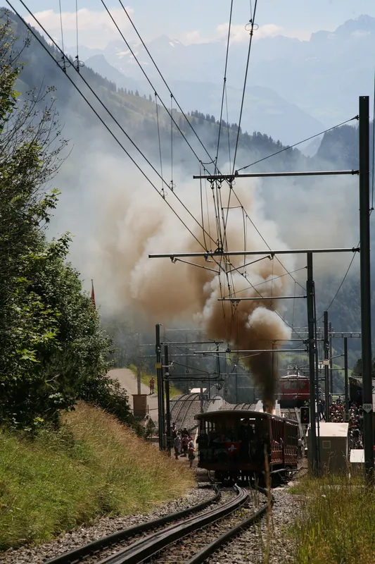 Weggis, Rigi Kaltbad-First, former VRB station, today Rigi Bahnen AG RB, special steam ride (07.08.2016)