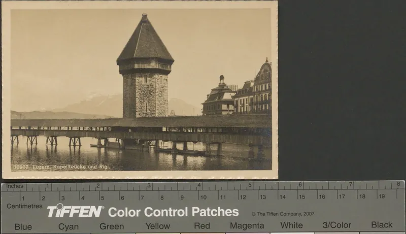 Luzern, Kapellbrücke und Rigi. (1907)