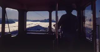 Rigi-Kulm, presumably the driver's cab of a VRB railcar (1975)