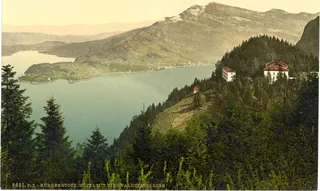 Burgenstock, hotel and lake, Lake Lucerne, Switzerland (between 1890 and 1900)