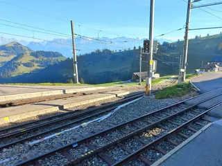 Rigi Staffel-railway station-junction to Art Goldau-01ASD (2023-09-04)
