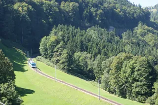 Rack railway Arth-Goldau to Rigi-track near Kraebel-08ASD (2023-09-04)