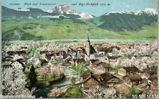 Steinen, Lauerzersee und Rigi Hochfluh (1910)