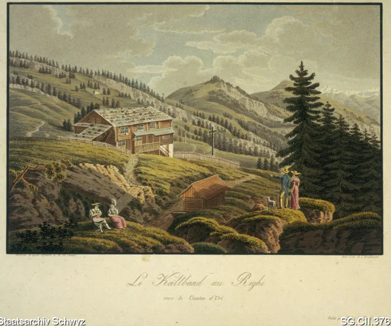 Gasthaus Rigi-Kaltbad und Umgebung (1800 - 1830)