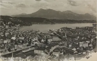 Lucerne with Rigi 1800 m (ca. 1940)