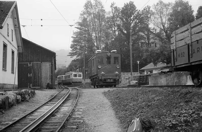 Arth-Goldau, Arth-Rigi Railway, depot, BDeh 2/4 7 from 1954 (08.10.1966)
