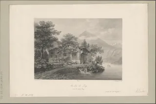 Au Lac de Zug vers le mont Rigi (approx. 1850)
