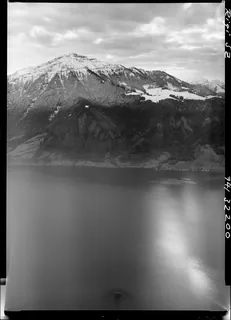 Rigi massif SZ, view from lake Zug (20.11.1974)