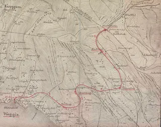 Weggis - Rigi Staffelhöhe Bahn Plan (1897)