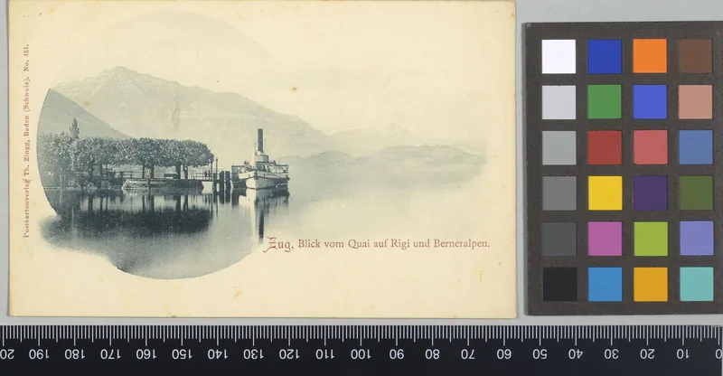 Zug, Blick vom Quai auf Rigi und Berneralpen