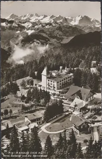 Rigi-Kaltbad (1439 m), Hotel Bellevue and the Bernese Alps (1940-1950)