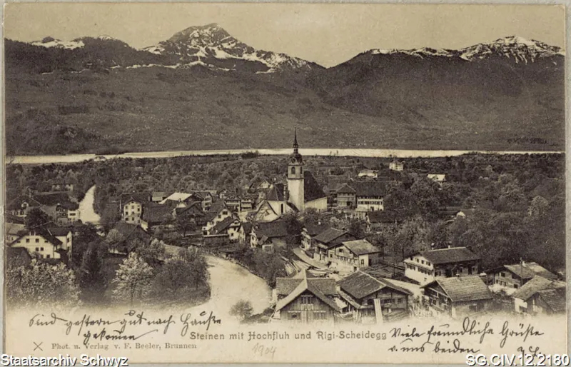 Steinen mit Hochfluh und Rigi-Scheidegg (1904)