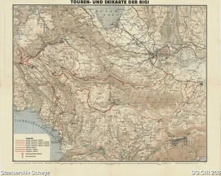Touren- und Ski-Karte der Rigi (1938)
