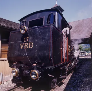 Vitznau, Vitznau-Rigi Railway (VRB), H2/3 Steam Locomotive No. 17 (ca. 1975)