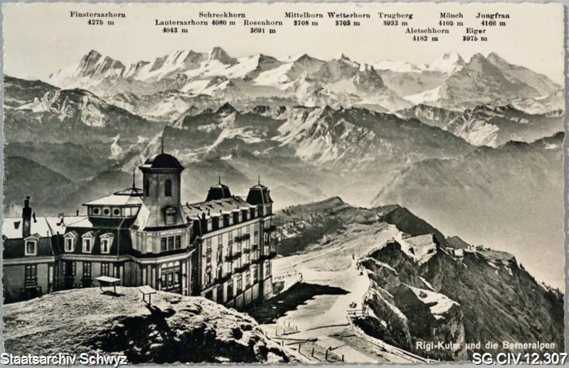 Rigi-Kulm mit den Berneralpen (1944)