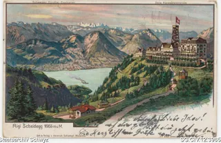 Hotels und Bahnstation auf Rigi-Scheidegg (1904)