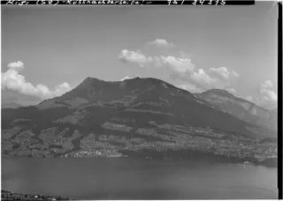 Rigi Massif SZ, overviews and partial views from the direction of Küssnacht am Rigi SZ with Seebodenalp (20.08.1975)