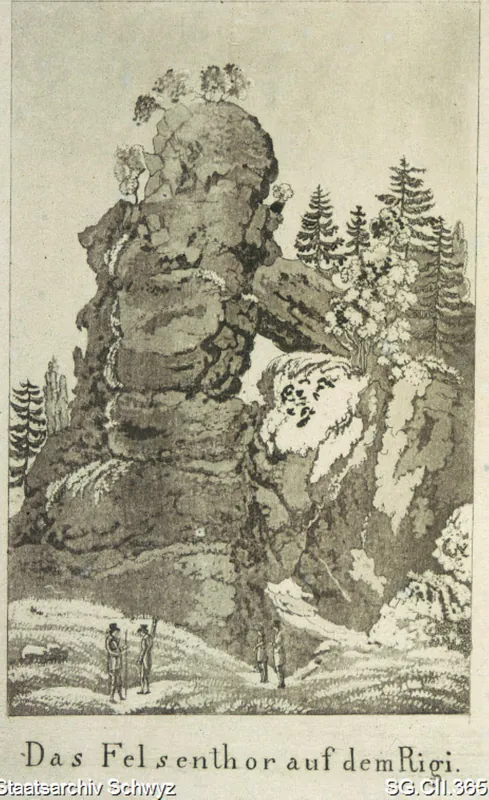 Felsentor auf dem Weg zur Rigi (ca. 1830)