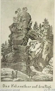 Felsentor auf dem Weg zur Rigi (ca. 1830)
