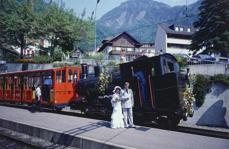 Rigi Kaltbad, Wedding Train Ride on a Steam Locomotive (1978)
