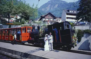 Rigi Kaltbad, Wedding Train Ride on a Steam Locomotive (1978)