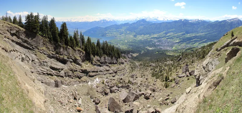 Panoramic view onto the Goldauer Bergsturz - panoramio (Taken on 18 May 2014)