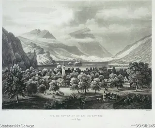 Seewen, Lauerzersee und die Rigi (1830 - 1840)