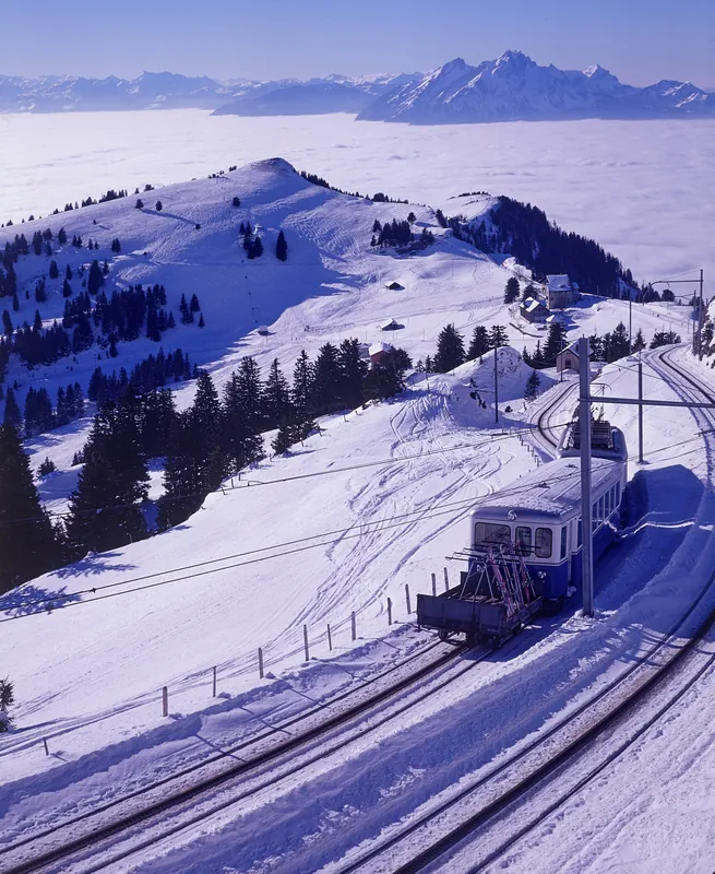 Rigi, Arth Rigi Railway (ARB) in Winter (1971)