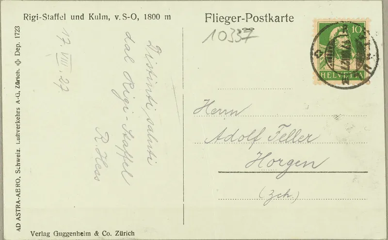 Rigi-Staffel and Kulm, v. S-O, 1800 m (vor 17.08.1927)