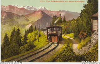 Rigi-Scheideggbahn mit Berner Hochalpen (keine Angabe)