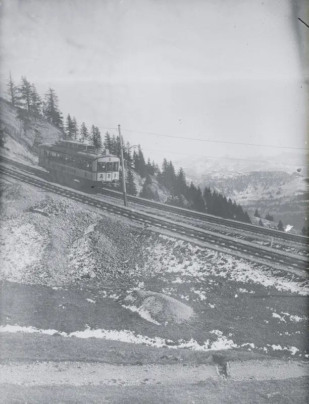 Arth-Rigi-Bahn, 100m above station Rigi Staffel (ca. 1900)