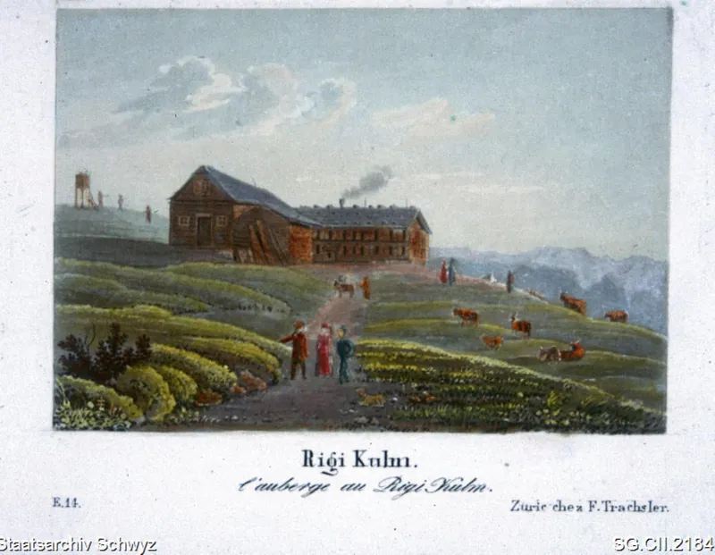 Gasthaus Rigi-Kulm mit Aussichtsturm (1820 - 1840)