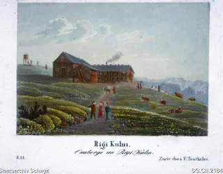 Gasthaus Rigi-Kulm mit Aussichtsturm (1820 - 1840)