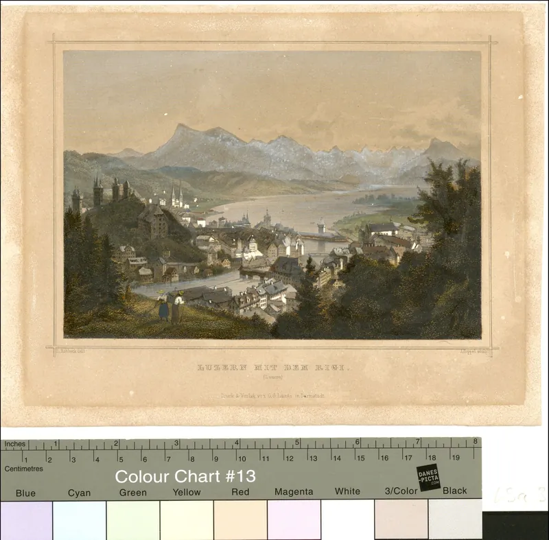 Luzern Mit Dem Rigi. (1861)