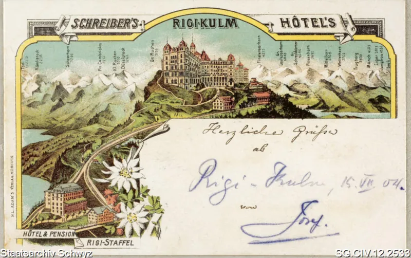 Hotel Schreiber, Rigi-Kulm (1904)